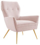 Renata Button Tufted Performance Velvet Armchair, Pink