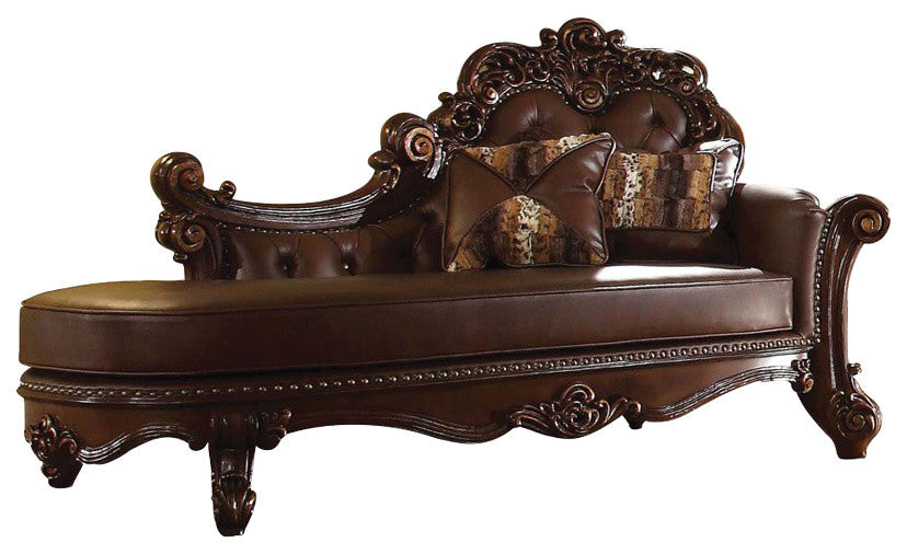 Acme Vendome Chaise, Cherry