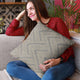 Plutus Blue Triangle Chevron Luxury Throw Pillow, 12"x20"