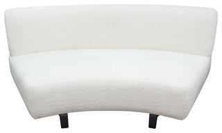 Vesper Curved Armless Sofa, White
