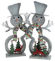Galvanized Cookie Cutter Snowmen, Christmas Trees and Reindeer
