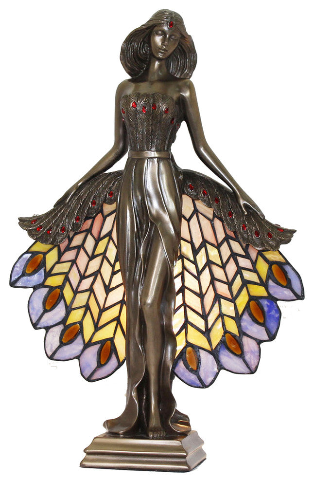 Luna Sculpture Tiffany Accent Lamp