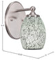 Capri 1-Light Wall Sconce, Brushed Nickel/Black Fusion