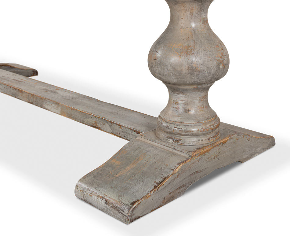 Lionisio Rectangle Trestle Dining Table Brown Traditional