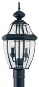 Generation Lighting Lighting 2-Light Outdoor Post Lantern, Black