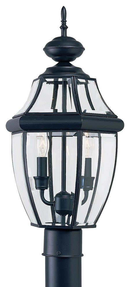 Generation Lighting Lighting 2-Light Outdoor Post Lantern, Black