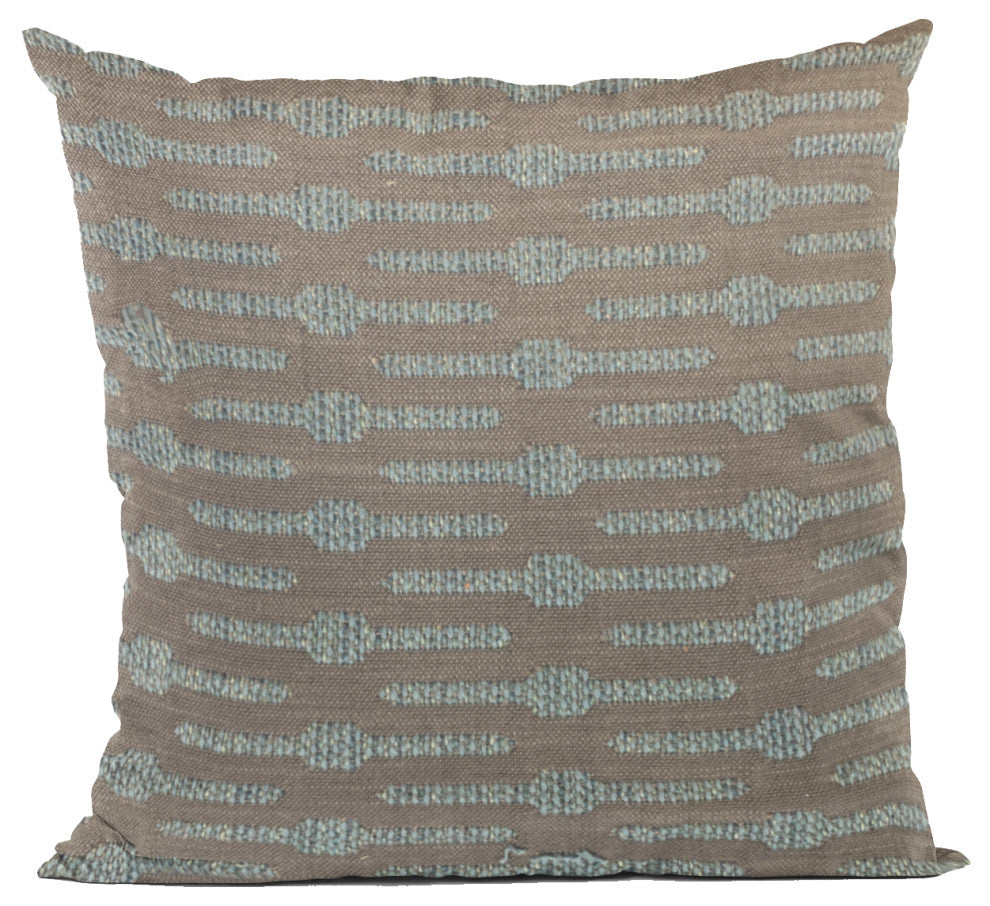Plutus Blue Needle Stripe Luxury Throw Pillow, 20"x20"