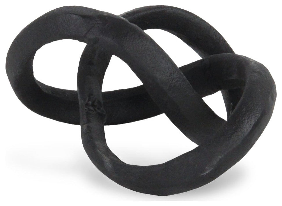 Kompo Modern Black Abstract Infinite Knot Decor