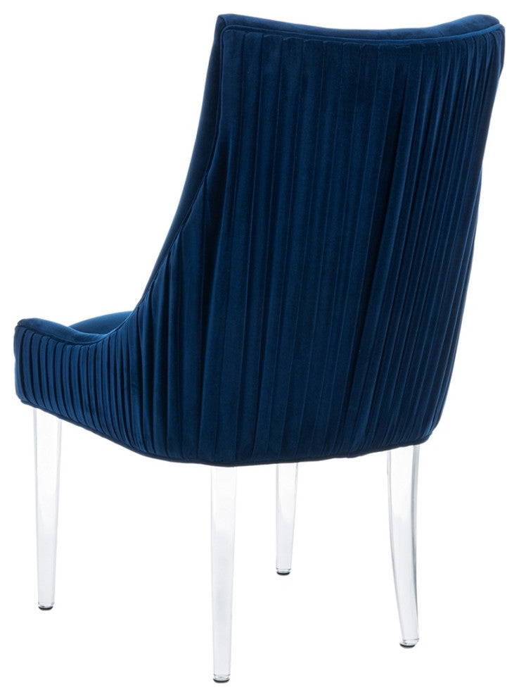 Safavieh De Luca Acrylic Leg Dining Chair Navy