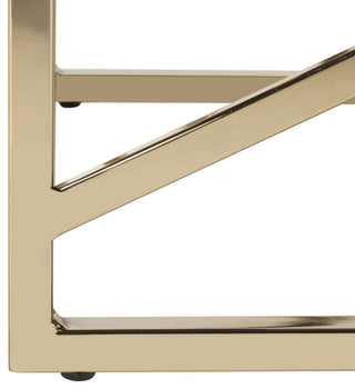 Safavieh Farah Tufted Rectangle Bench, Black/Gold