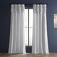Ruched Vintage Faux Dupioni Silk Curtain Single Panel, Ice, 50" X 108"