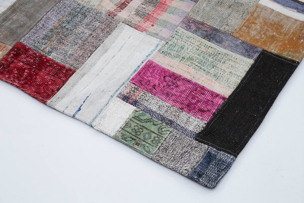 Rug N Carpet - Handmade Turkish 6' 7'' x 10' 0'' Tribal Patchwork Kilim Rug