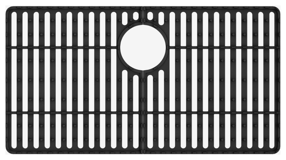 VIGO Silicone Protective Bottom Grid for Single Bowl Kitchen Sink, Matte Black, 28"lx15"w