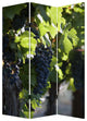 HomeRoots 1" x 48" x 72" Multi Color Wood Canvas Wine Country Screen
