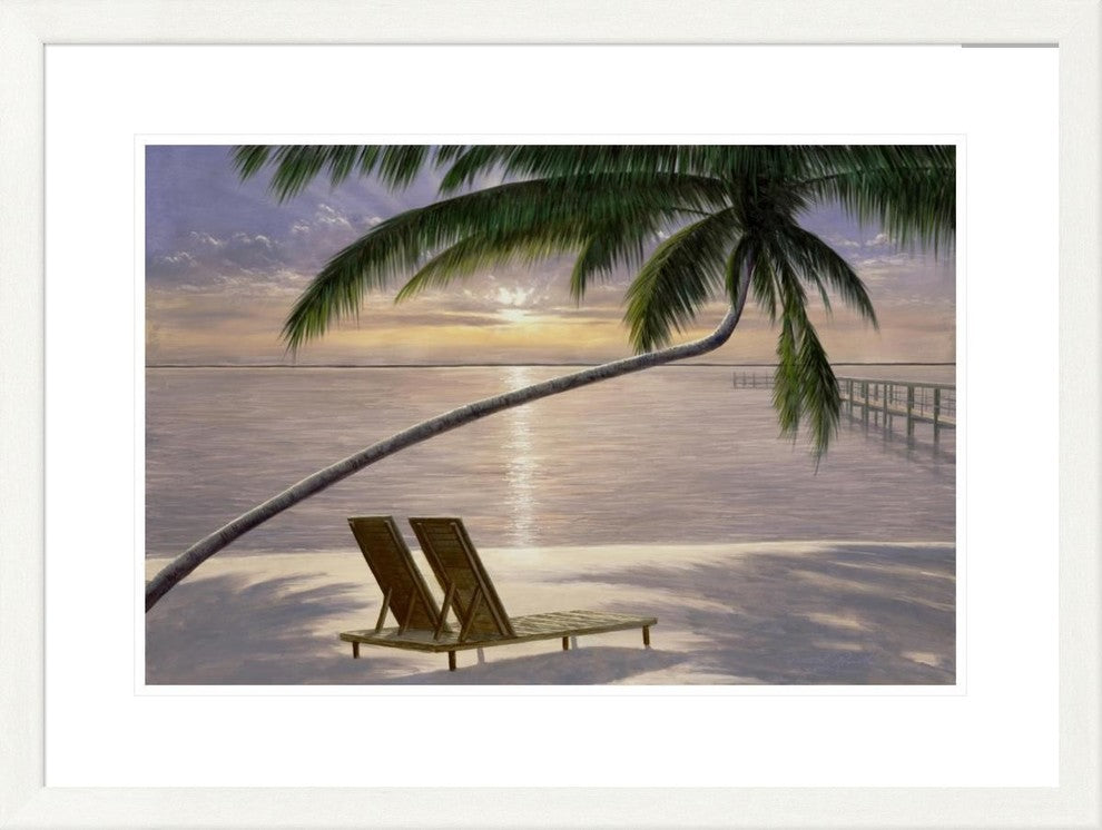 "Chaise for Two" Framed Digital Print by Diane Romanello, 33x25"