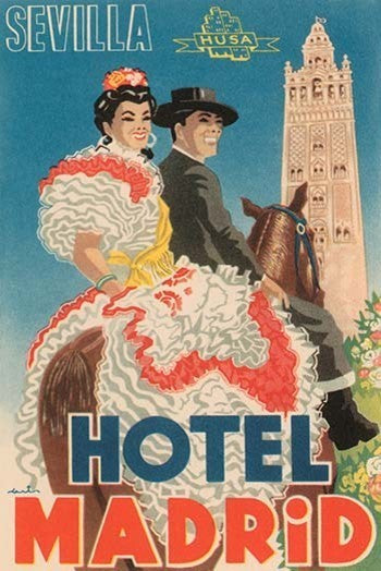 Hotel Madrid - Canvas Poster 20" x 30"