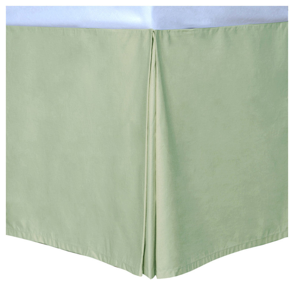 Cottonpure Colors Sustainable Cotton Bed Skirt, Sage, King