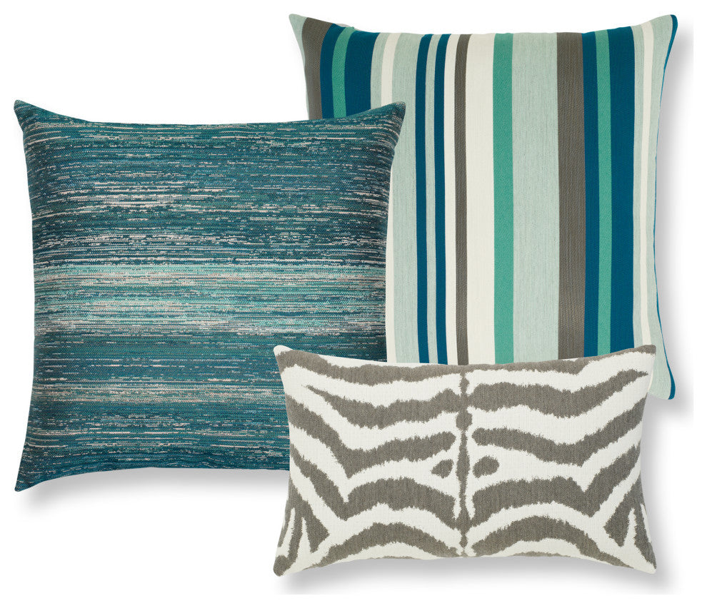 Texture Lagoon Indoor/Outdoor Performance Pillow, 20"x20"