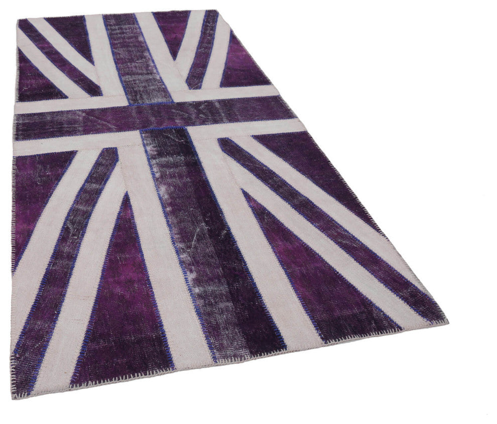 Rug N Carpet - Handwoven Oriental 5' 0'' x 9' 11'' Flag Patchwork Rug