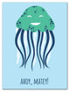 Ahoy Matey Jellyfish 12x16 Canvas Wall Art