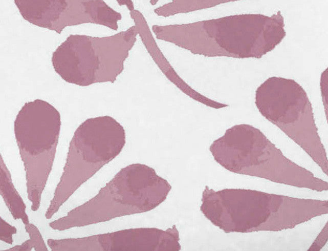 Ina, Floral Print Bath Towel, Purple