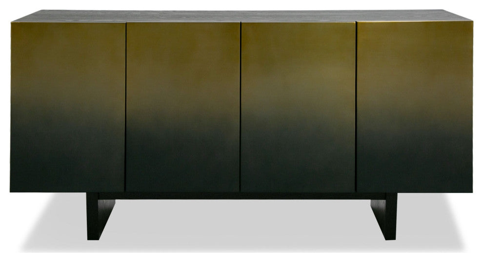 Modrest Elmira Glam Black Ash, Gradient Stainless Steel Buffet