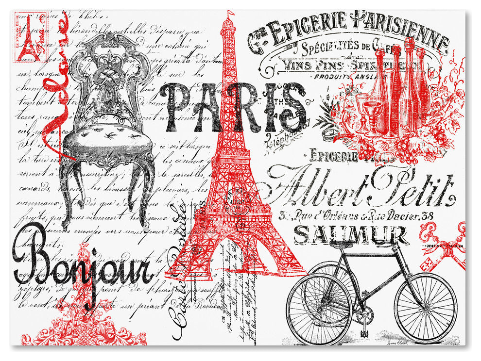 Jean Plout ''Paris Tray 2'' Canvas Art, 24x18