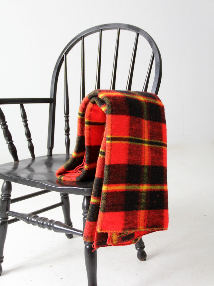 Consigned, Vintage Plaid Woolen Blanket