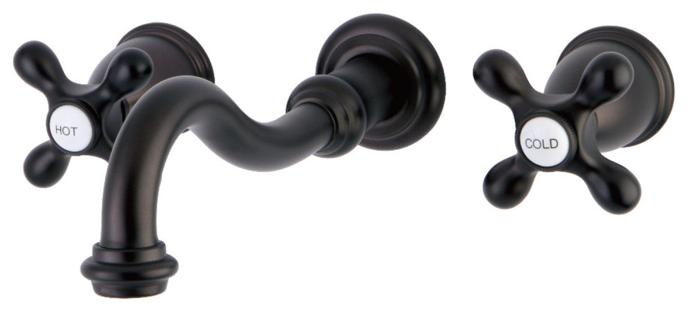 KS3025AX Two-Handle Wall Mount Tub Faucet, Oil Rubbed Bronze