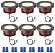 6-Pack 6W Low Voltage LED Well Lights, 3000K Warm White, Flat Top