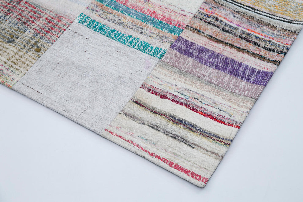 Rug N Carpet - Handmade Turkish 8' 2'' x 9' 11'' Vintage Patchwork Kilim Rug