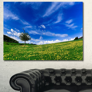 Spring Landscape Green Fields, Landscape Canvas Art Print, 60x40