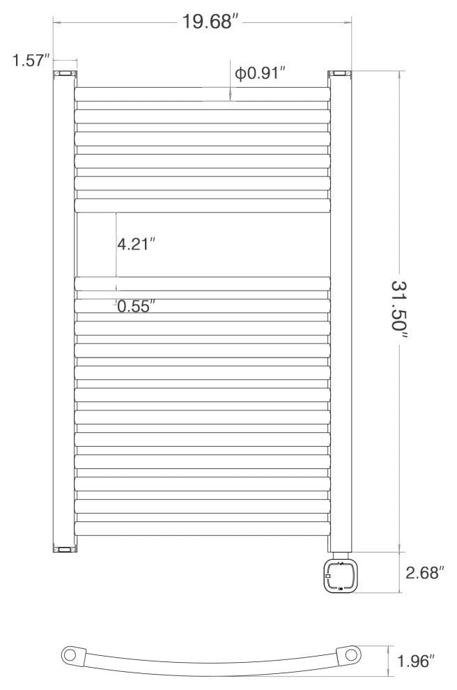 HEATGENE Smart Towel Warmer With Timer and Temperature Control, Plug-in/Hardwire