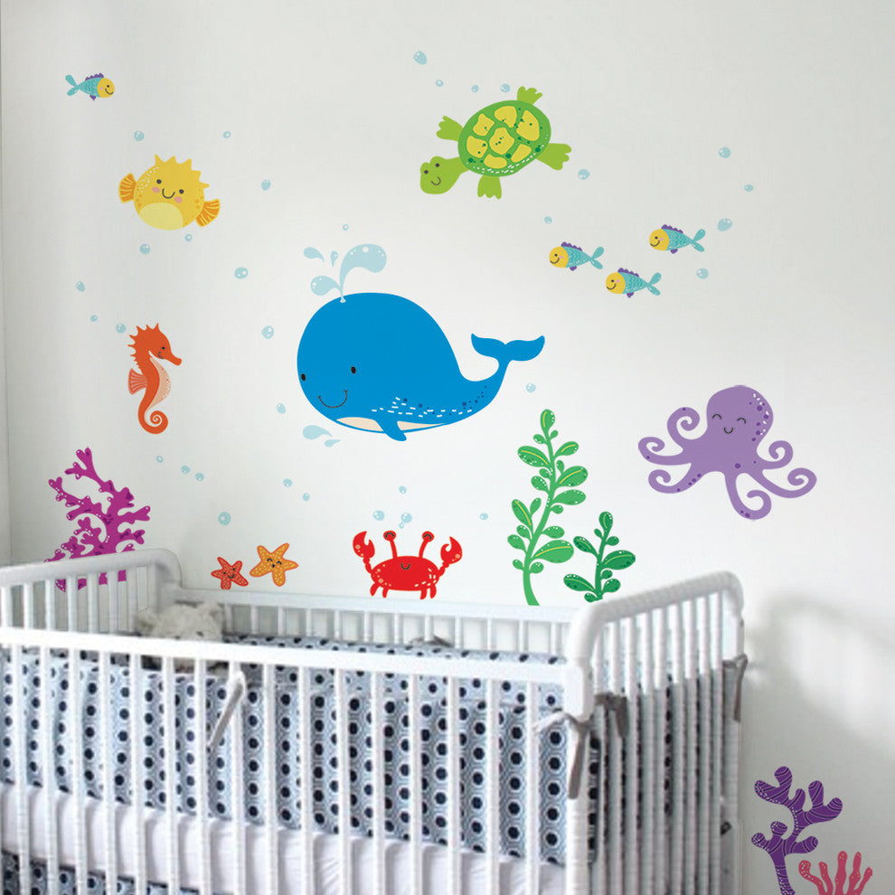 Under the Sea Vinyl Wall Sticker, Blue