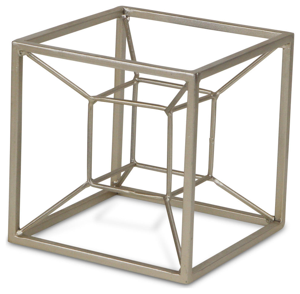 Metal Tesseract Shaped Table Decor