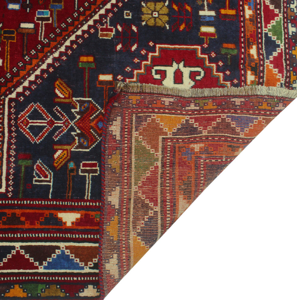 Fine Vintage Distressed Ilhom Red Rug