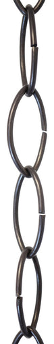 Brass Large Loop Chandelier Chain, Oil Bronzed Black, W43