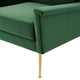 Armchair Accent Chair, Velvet, Gold Green, Modern, Living Lounge Hospitality