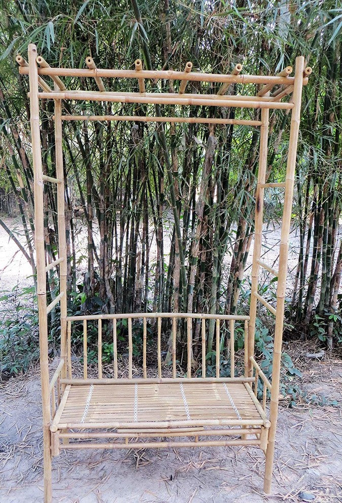 Bamboo Arbor With Seat