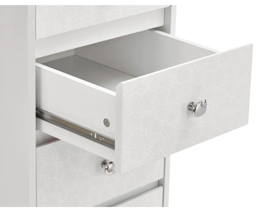 SlayStation 6 Drawer Makeup Vanity Storage, Silver