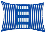 Beach Blanket 14"x20" Decorative Stripe Outdoor Pillow, Blue