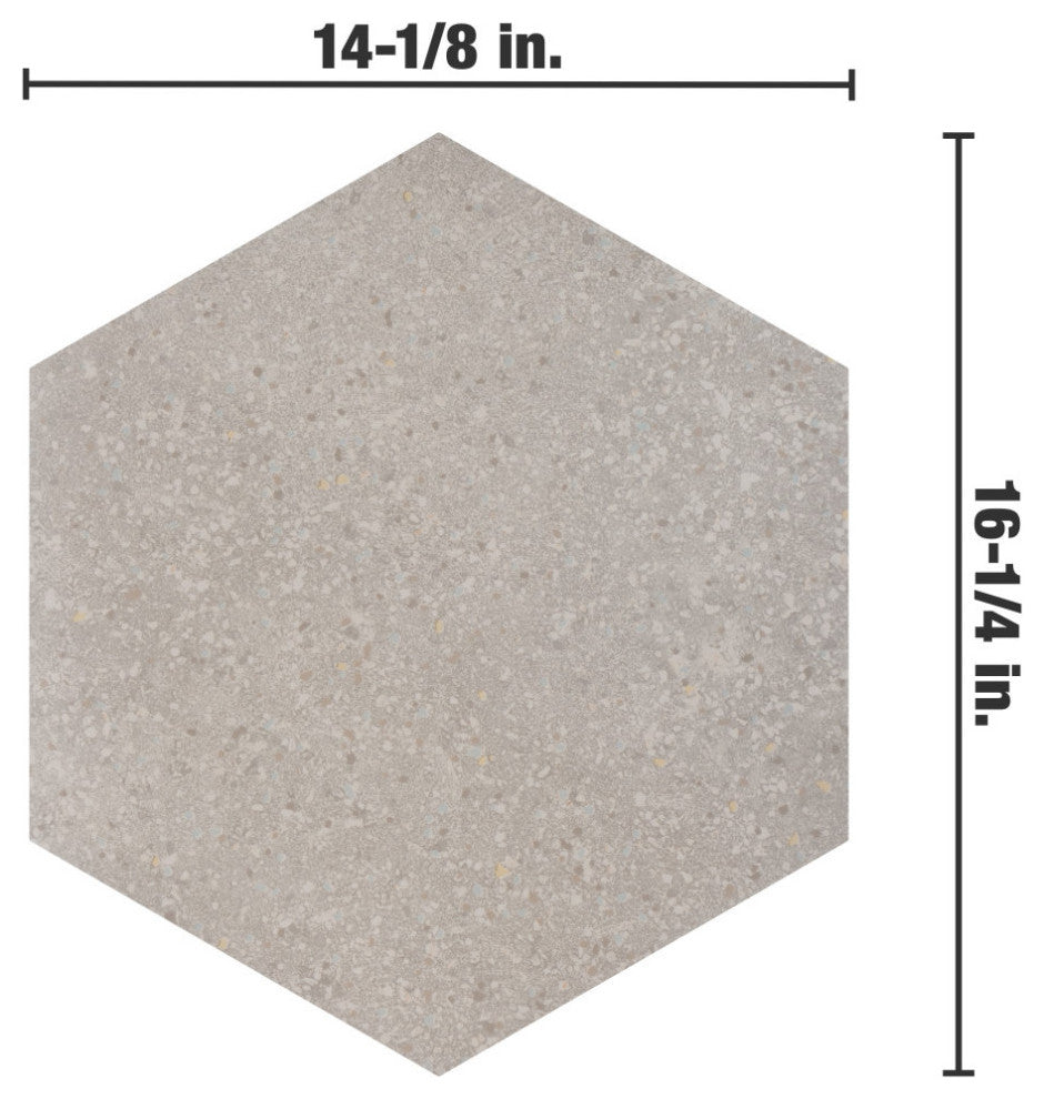Palazzo Hex Luce Porcelain Floor and Wall Tile