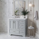 Ariel Stafford 37" Single Left Offset Oval Sink Bathroom Vanity