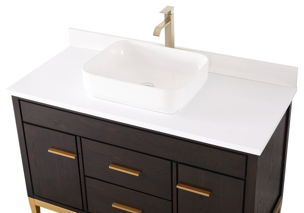 48" Tennant Brand Modern Style Beatrice Vessel Sink Bathroom Vanity