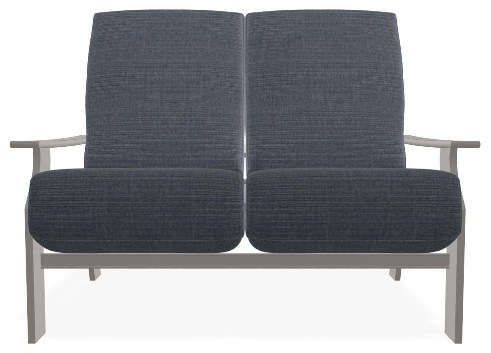 St. Catherine Deep Seat Outdoor Loveseat, Proven Denim/Warm Gray