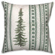 Christmas Tree Green Pattern 1 16x16 Spun Poly Pillow