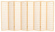 6' Tall Window Pane Shoji Screen, Natural, 8 Panels