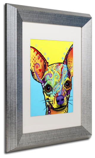 'Chihuahua' Silver Framed Canvas Art by Dean Russo