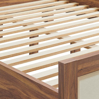 Capri Queen Wood Grain Platform Bed, Walnut