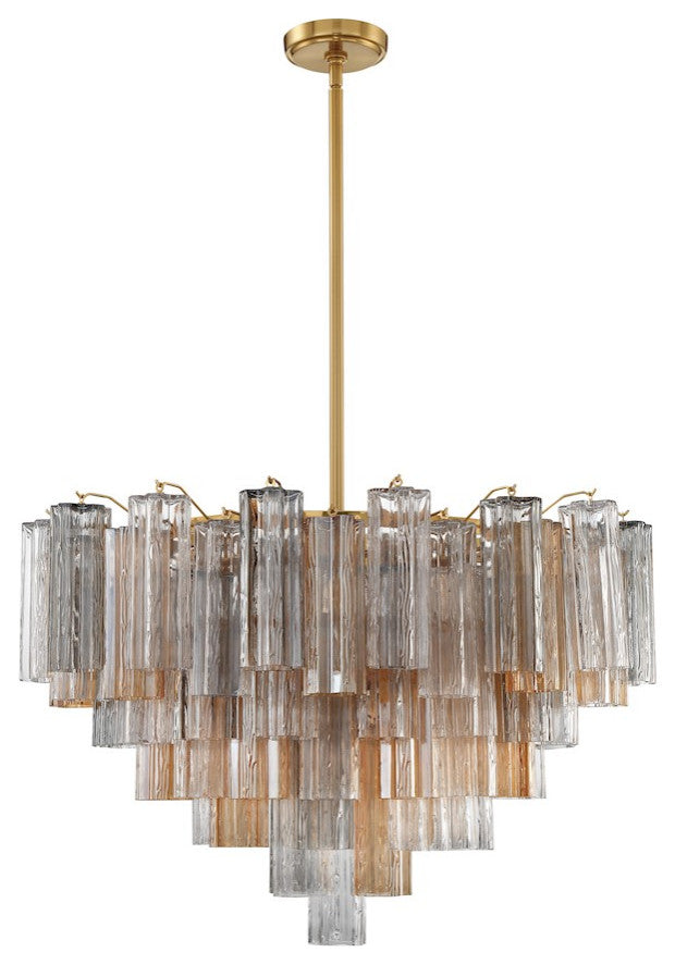 CRYSTORAMA Addis 16 Light Aged Brass Chandelier